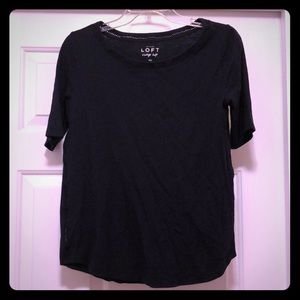 Navy short sleeve relaxed top